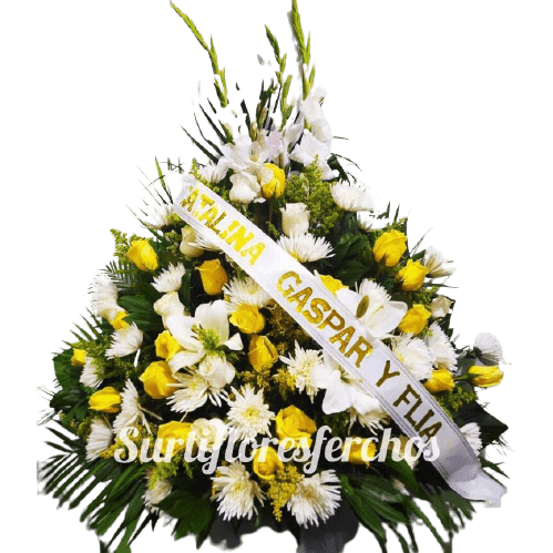 Abanico rosas amarillas para hombre